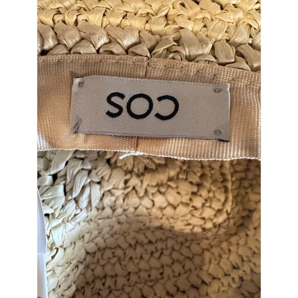 COS Natural Straw Wide Brim Sun Hat Women’s Size M/L - Picture 9 of 11